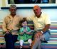 'Sam Evans with his bother Henry on his visit to Australia in 1977'