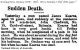 'h: Newspaper Report of Death'